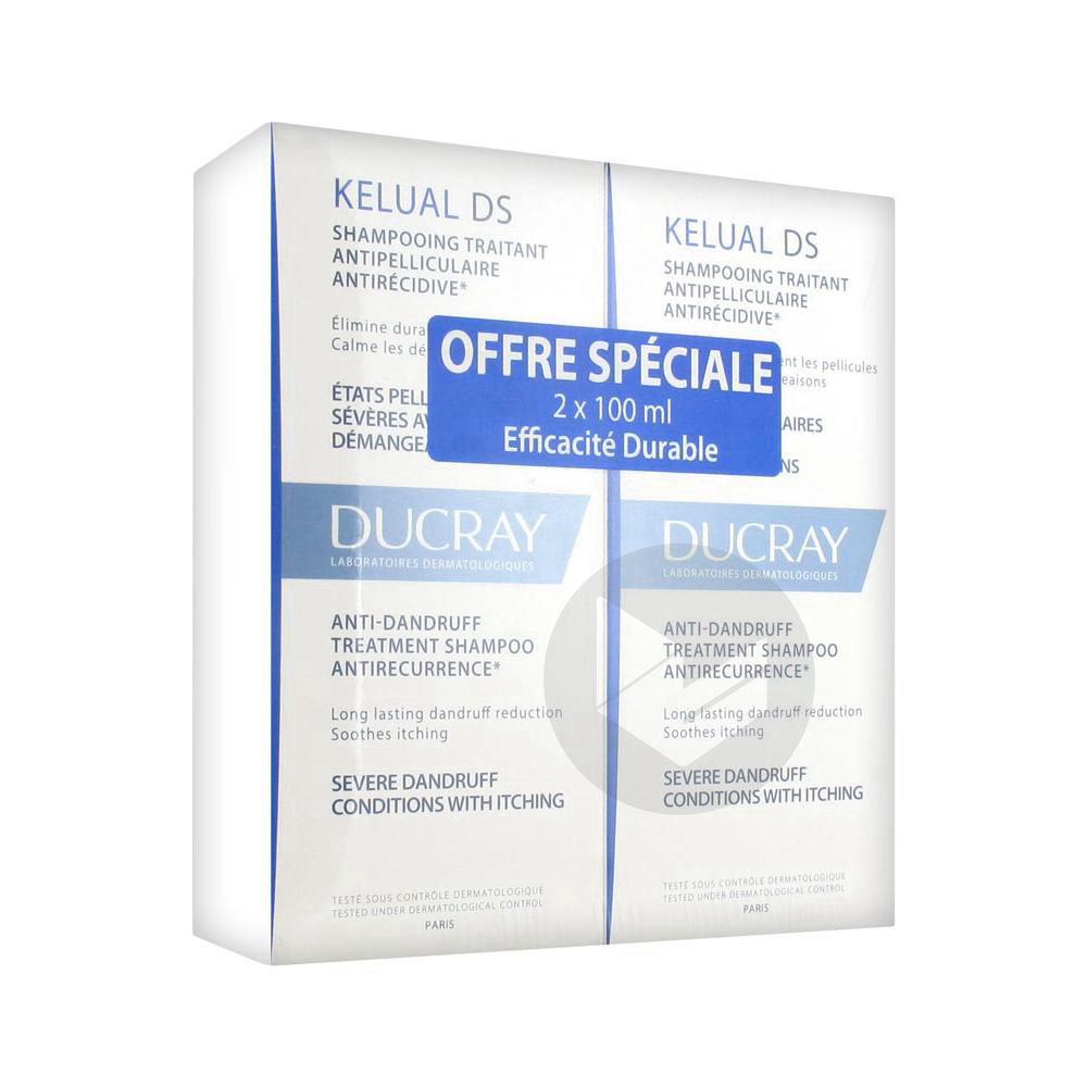 Ducray Kelual DS Shampoing Traitant Lot de 2 x 100 ml