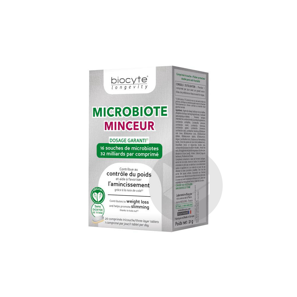 Biocyte Longevity Microbiote Minceur 20 Comprimés