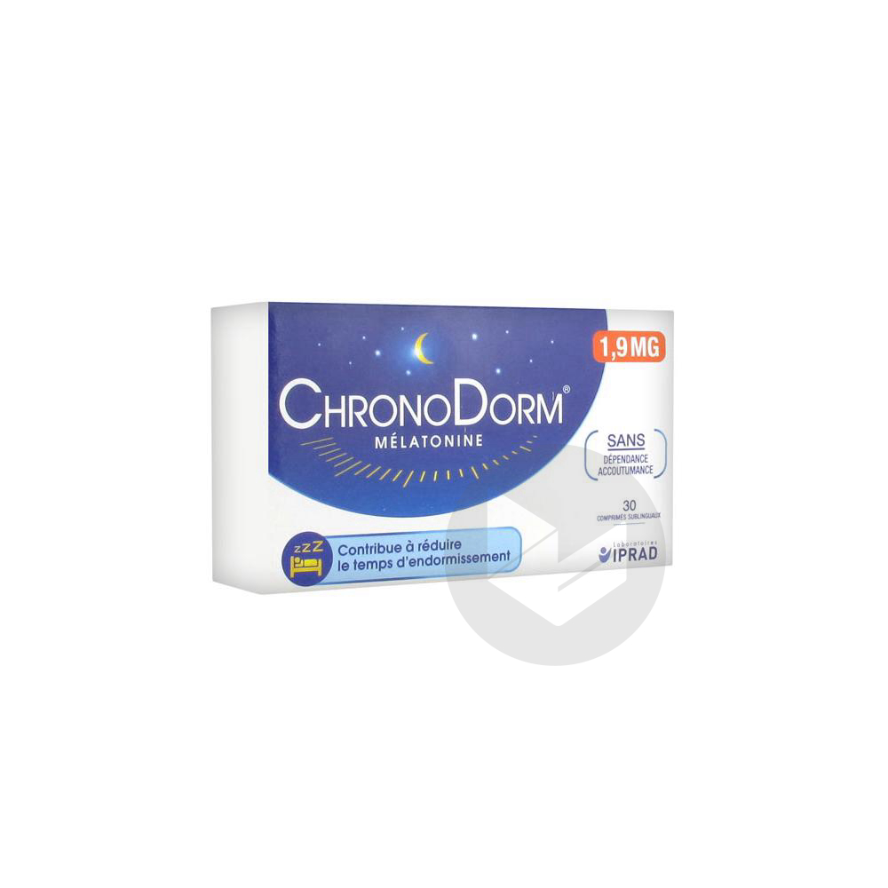 ChronoDorm Mélatonine 1,9 mg 30 Comprimés Sublinguaux