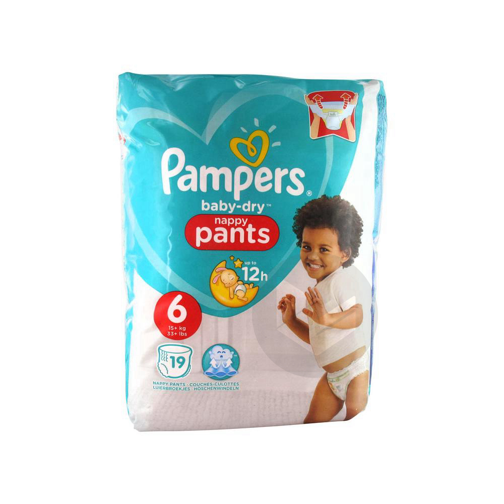 PAMPERS BABY DRY Couche T6 +16kg Paq/19