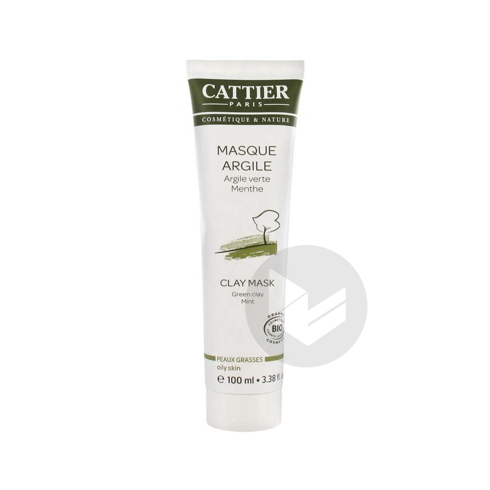 CATTIER Masque crème Argile verte peau grasse T/100ml