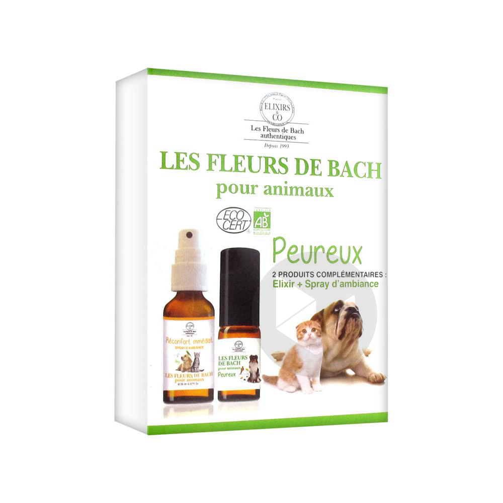 Elixirs & Co Les Fleurs de Bach Kit pour Animaux Peureux