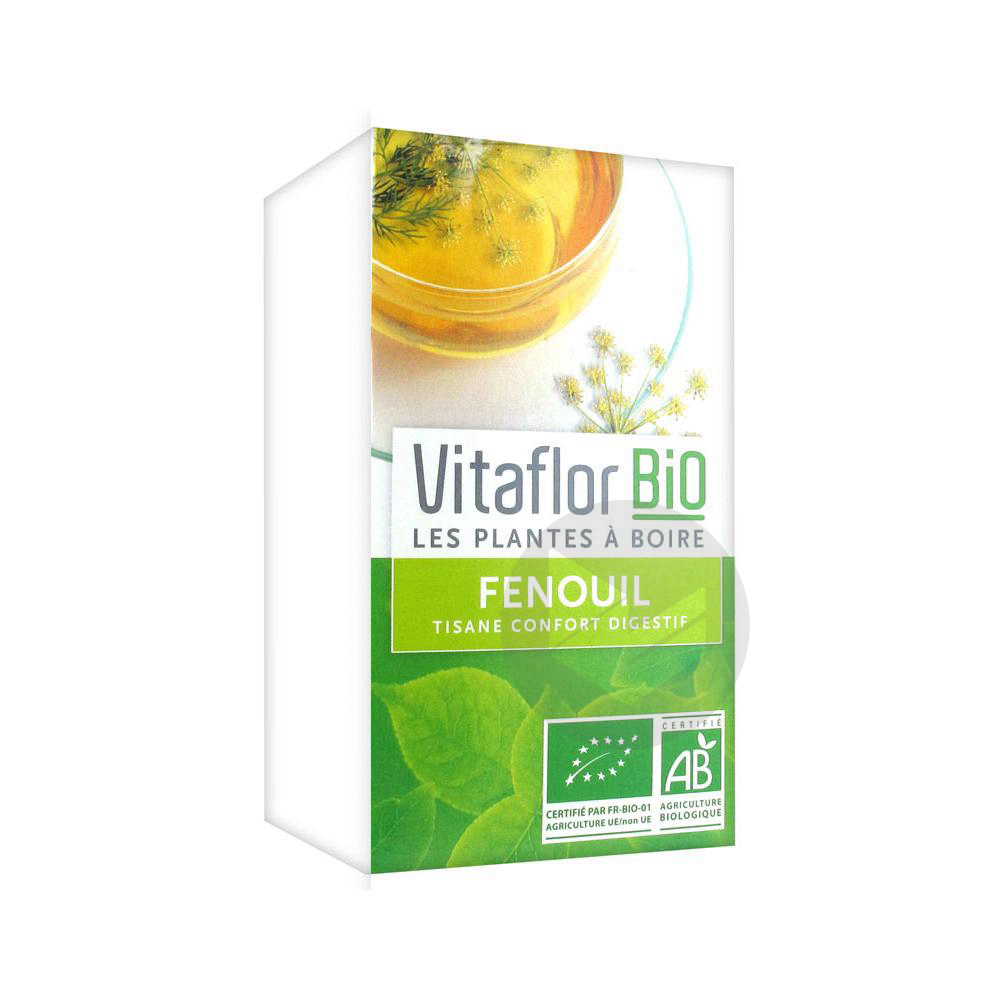 Vitaflor Bio Fenouil Tisane Confort Digestif 18 Sachets