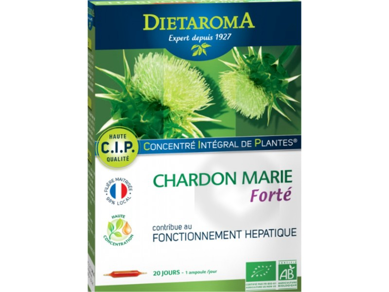 CIP Chardon Marie forté Bio - 20 ampoules de 10 ml