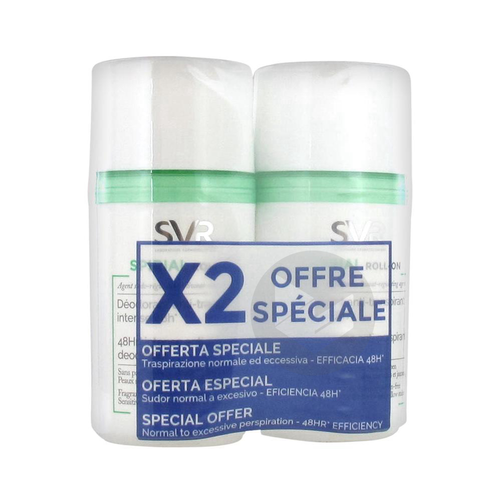 SVR SPIRIAL Déodorant soin anti-transpirant 2Roll-on/50ml