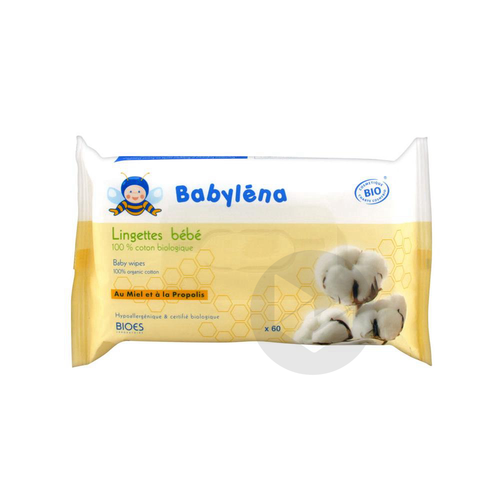 BABYLENA Lingette 100% coton bio bébé Pack/60