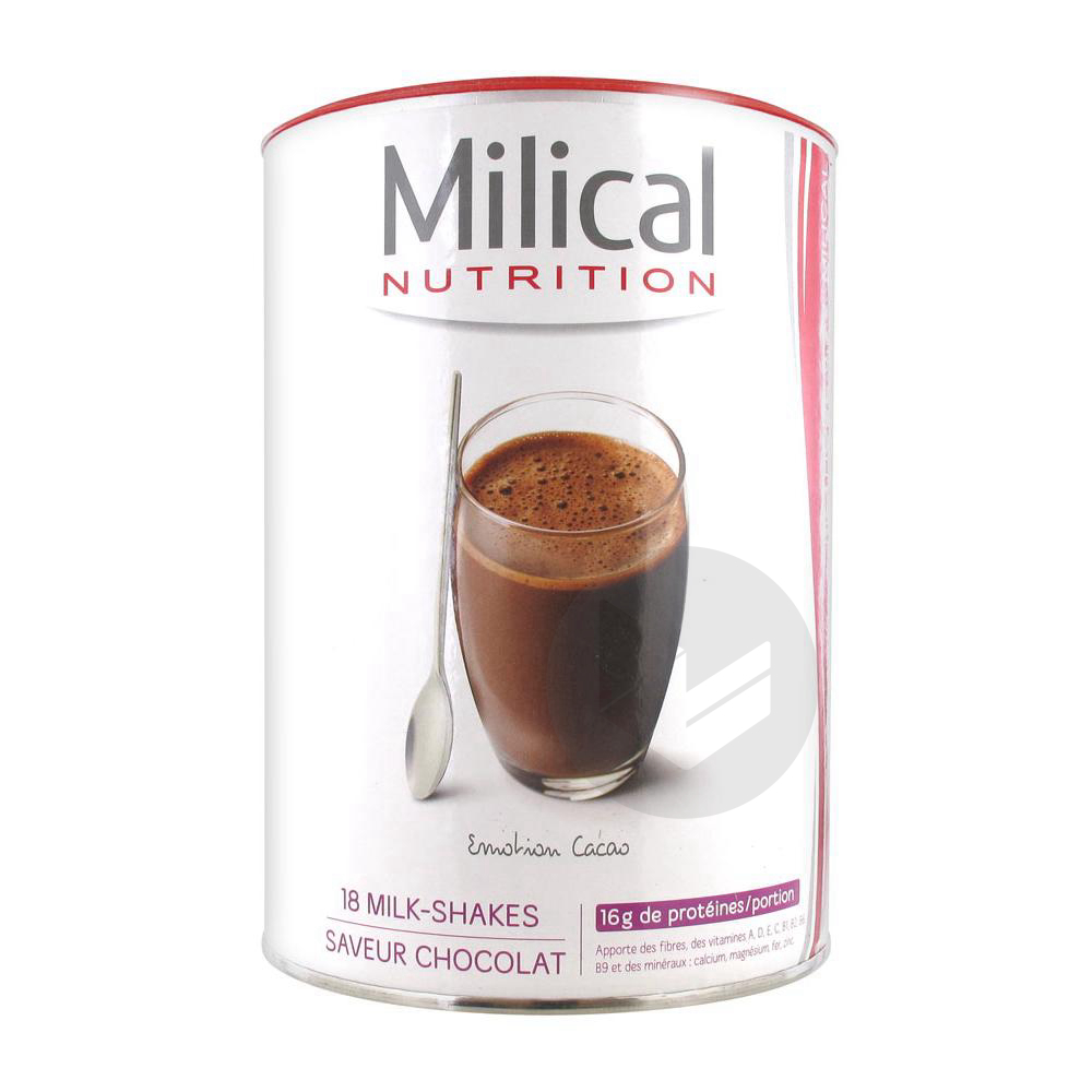 MILICAL HYPERPROTEINE Pdr pour milk shake chocolat Pot/540g