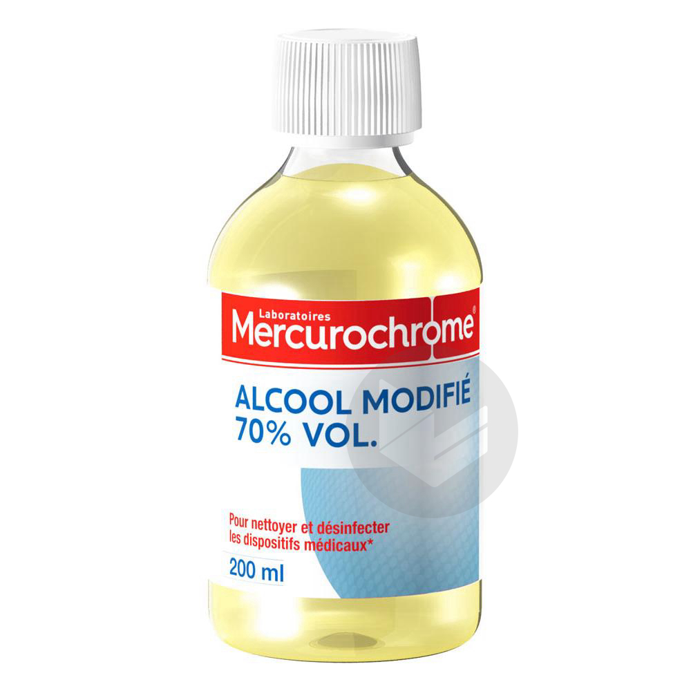 MERCUROCHROME Sol Alcool à 70° modifié Fl/200ml