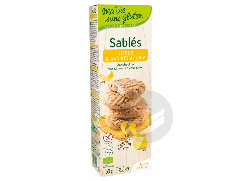 Sablés citron & graines de chia Bio - 150 g '