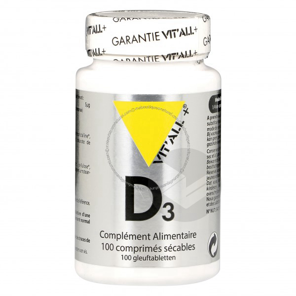 Vitamine D3 20 µg - 100 comprimés