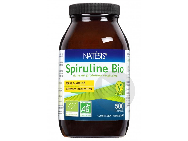 Spiruline Bio Tamil Nadu - 500 Comprimés '