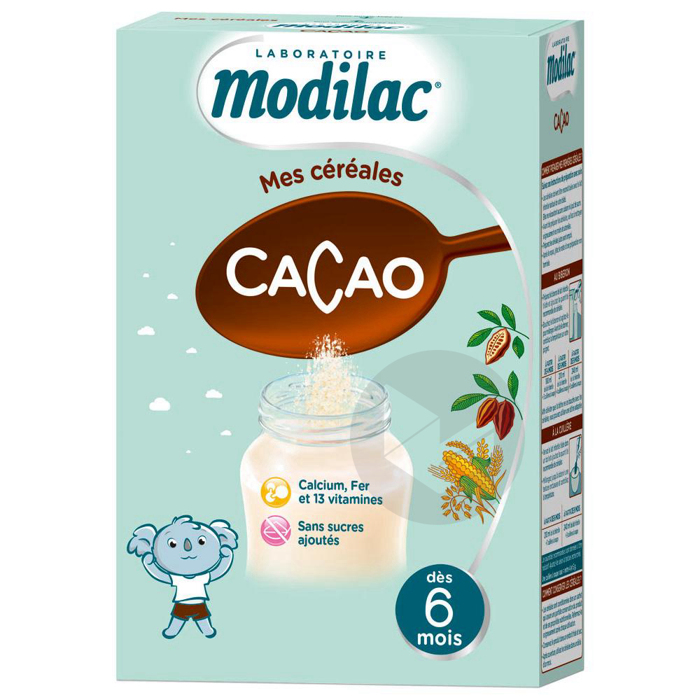 MODILAC CEREALES Farine cacao à partir de 6 mois B/300g