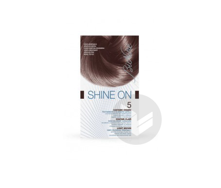 Shine On 5 Châtain Clair Soin Colorant Capillaire Flacon de 75ml + Tube de 50ml