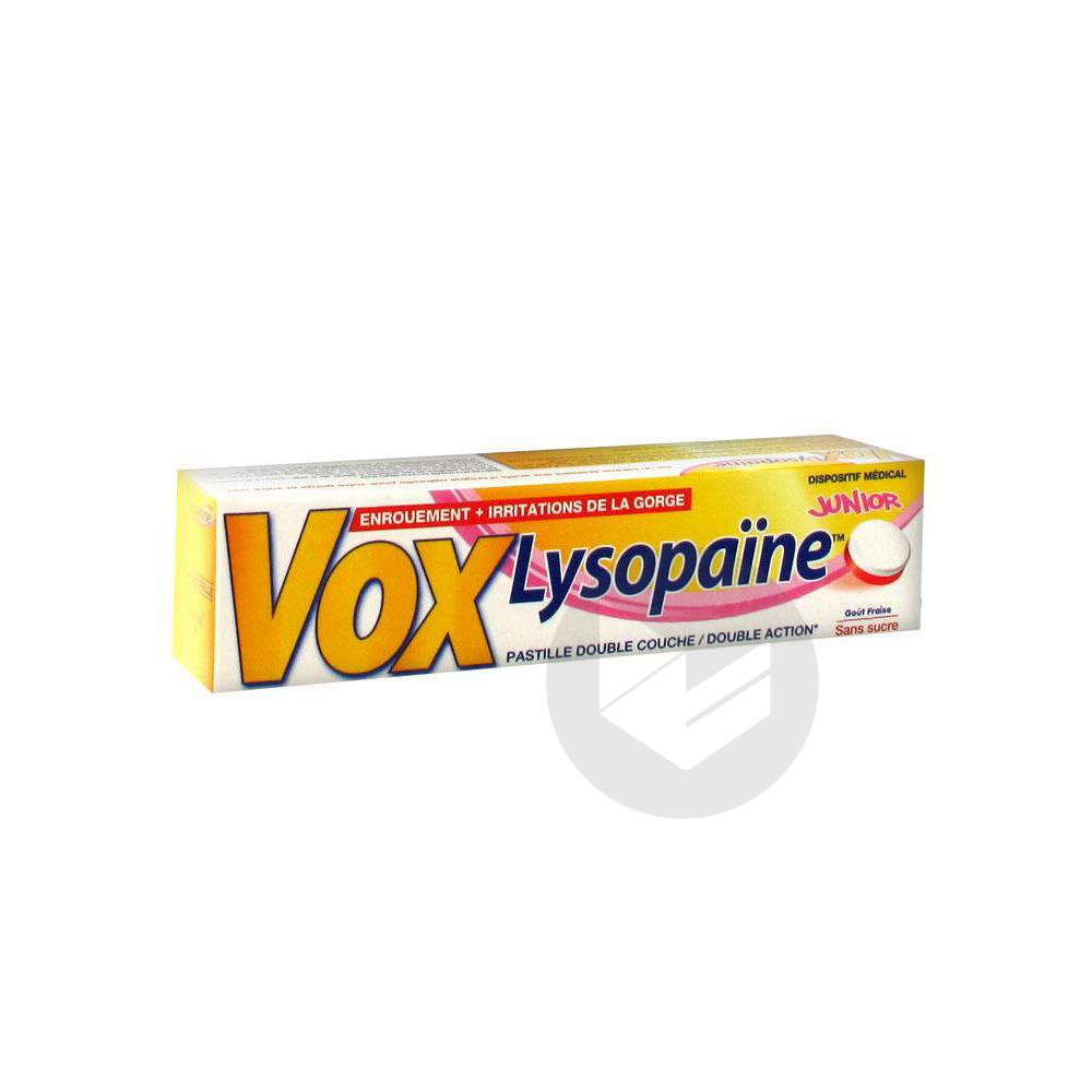 Vox lysopaïne fraise eucalyptus 18 pastilles