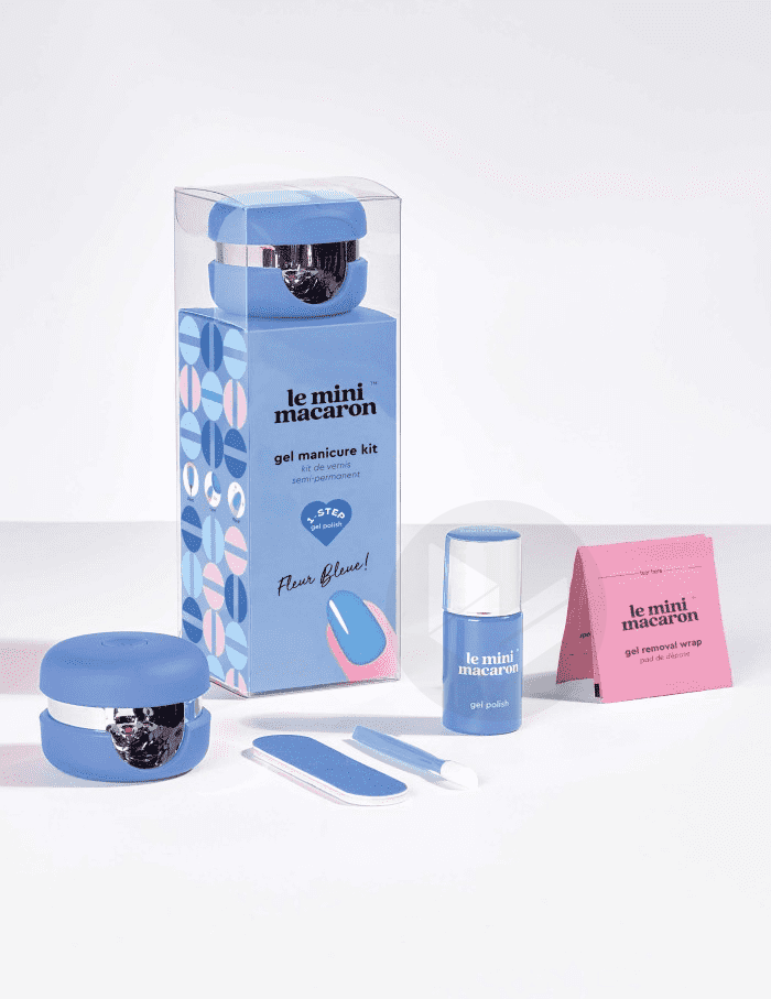 Fleur bleue ! Kit de vernis à ongles semi-permanent