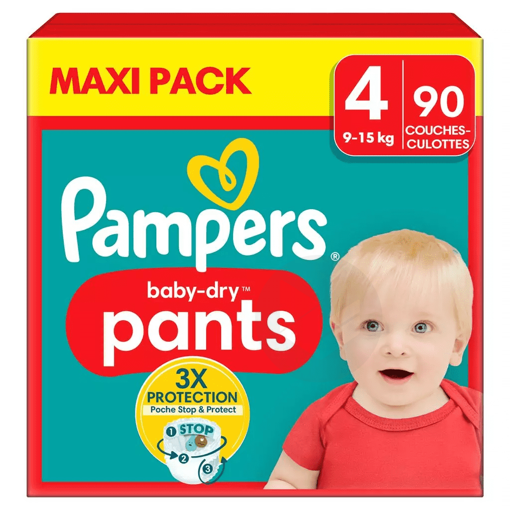 Couches Culottes Bébés Baby-Dry Taille 4 : 9-15 kg x90