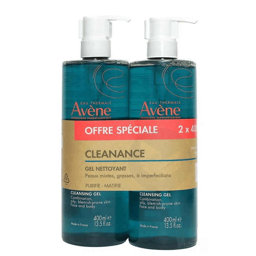 Cleanance Gel Nettoyant Purifiant Matifiant 2x400ml