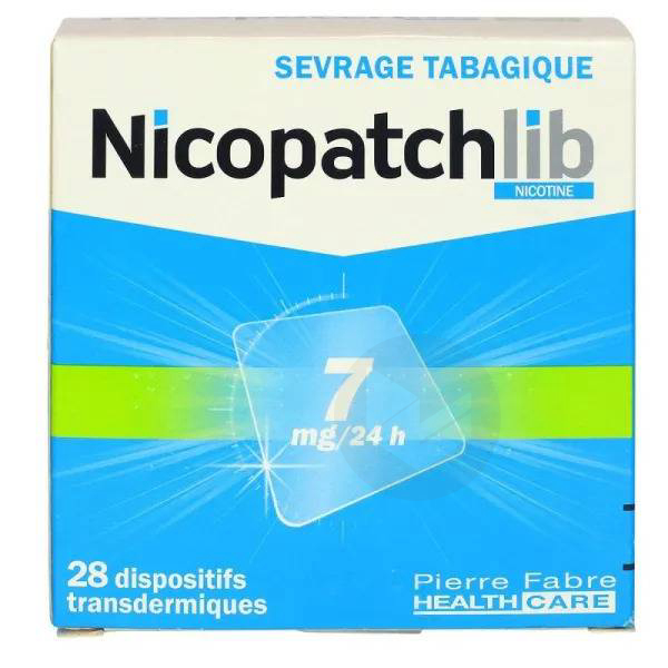 NICOPATCHLIB 7 mg/24 heures, 28 dispositifs transdermiques