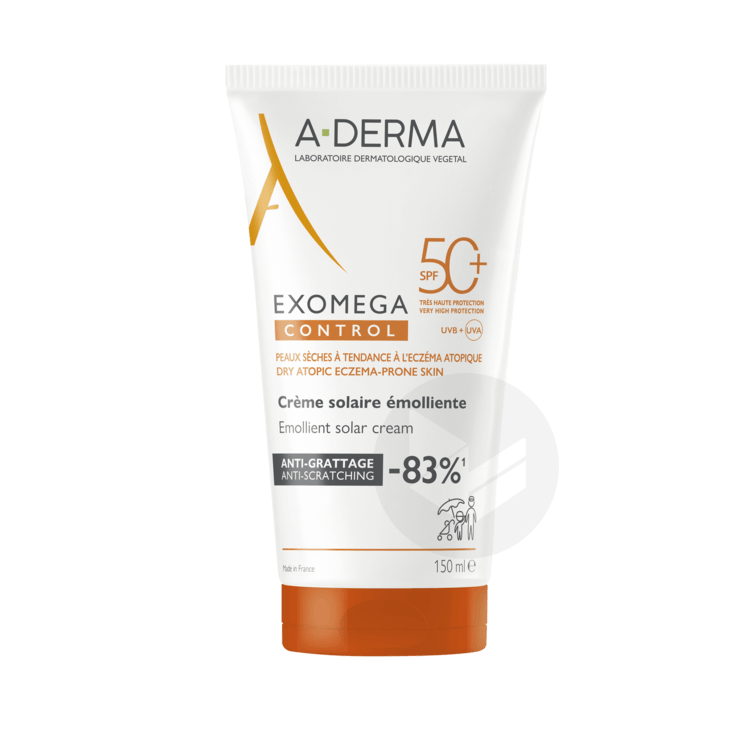 EXOMEGA Crème solaire émolliente SPF50+ 150ml