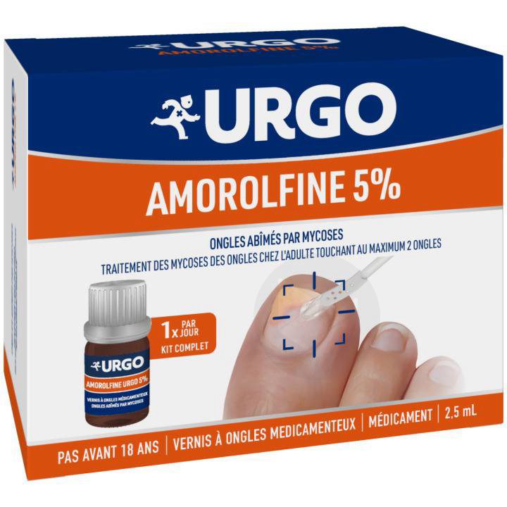 AMOROLFINE URGO 5 % vernis à ongles, 2,5 ml