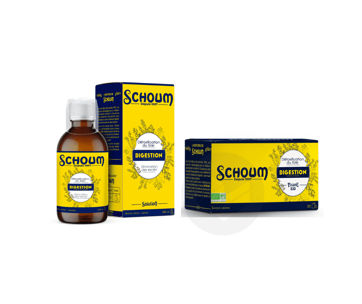 Schoum Digestion Solution 500 ml + Tisane BIO 20 sachets Offerte