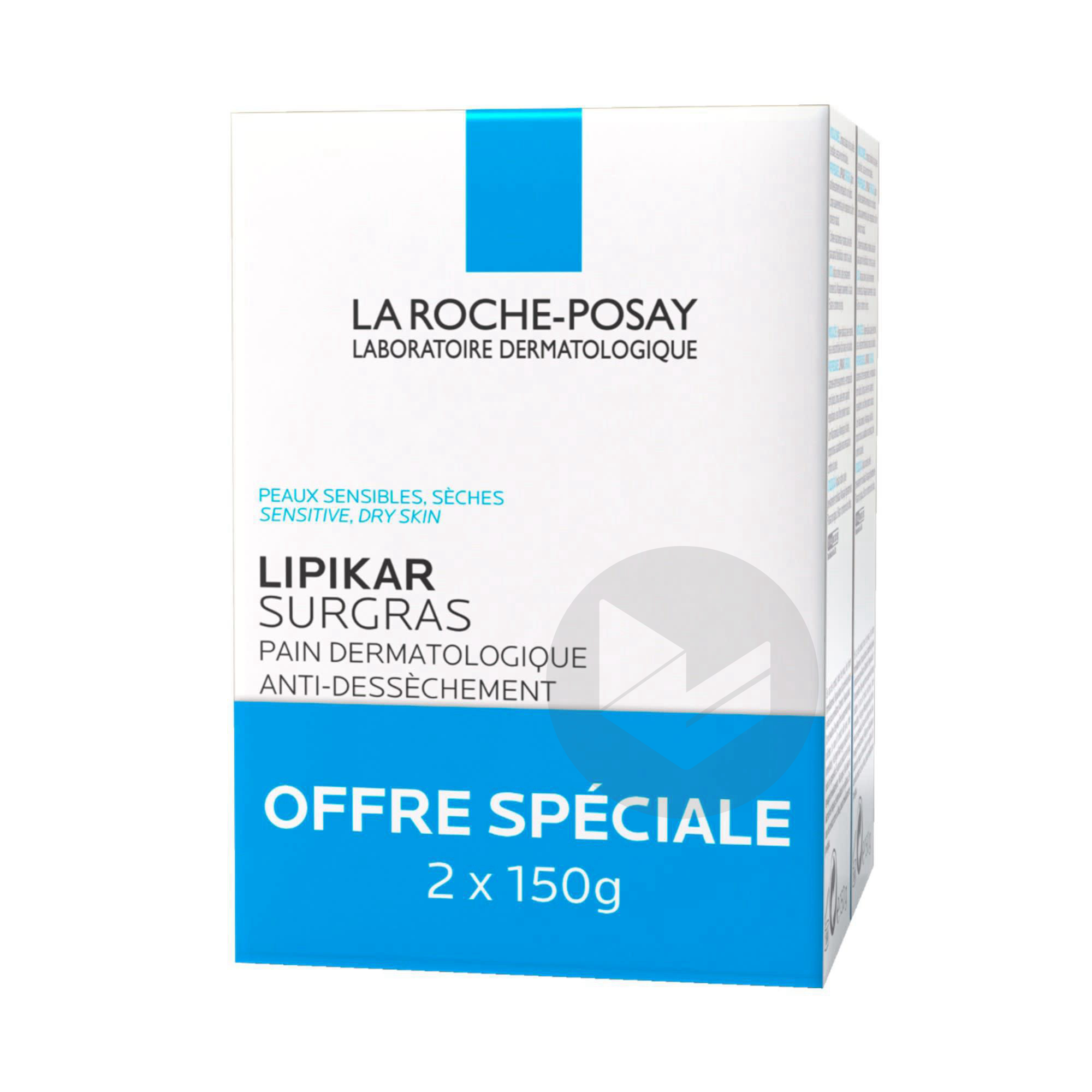 LOT*2 Lipikar Pain surgras dermatologique anti-dessèchement 150g