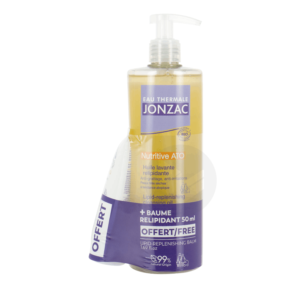 Lot Huile Lavante et Baume Relipidante Anti-grattage Nutritive ATO