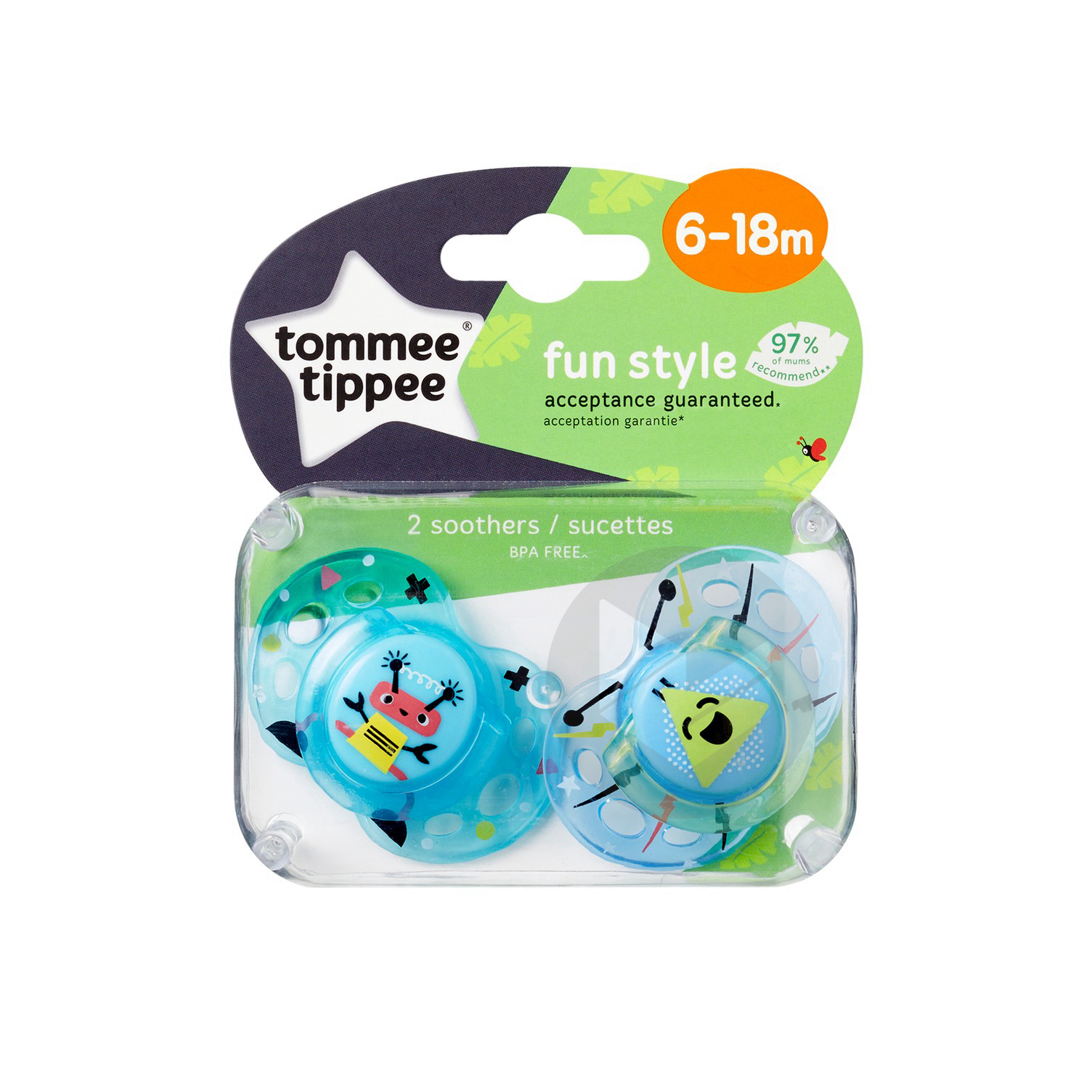 Sucette Closer to Nature Fun 6-18m x2