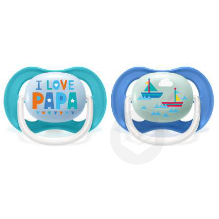 Sucettes Ultra Air 6-18mois garçon love papa x2