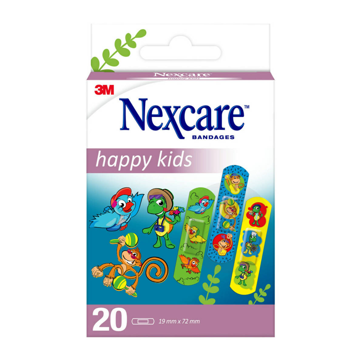 Nexcare Soft Kids 19mmx72mm décors animaux x20