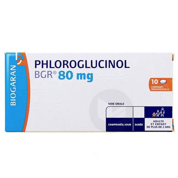 PHLOROGLUCINOL BGR 80 mg, 10 comprimés orodispersibles