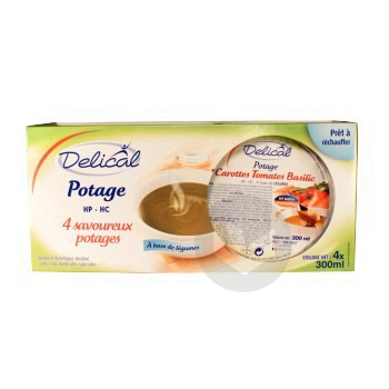 DELICAL POTAGE HP HC Nutriment carotte tomate basilic 4x300ml