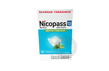 NICOPASS 1,5 mg Pastille sans sucre menthe fraîcheur (2 plaquettes de 6)
