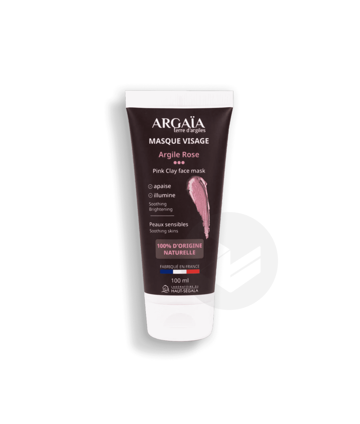 Masque visage Argile Rose d’origine naturelle 100ml