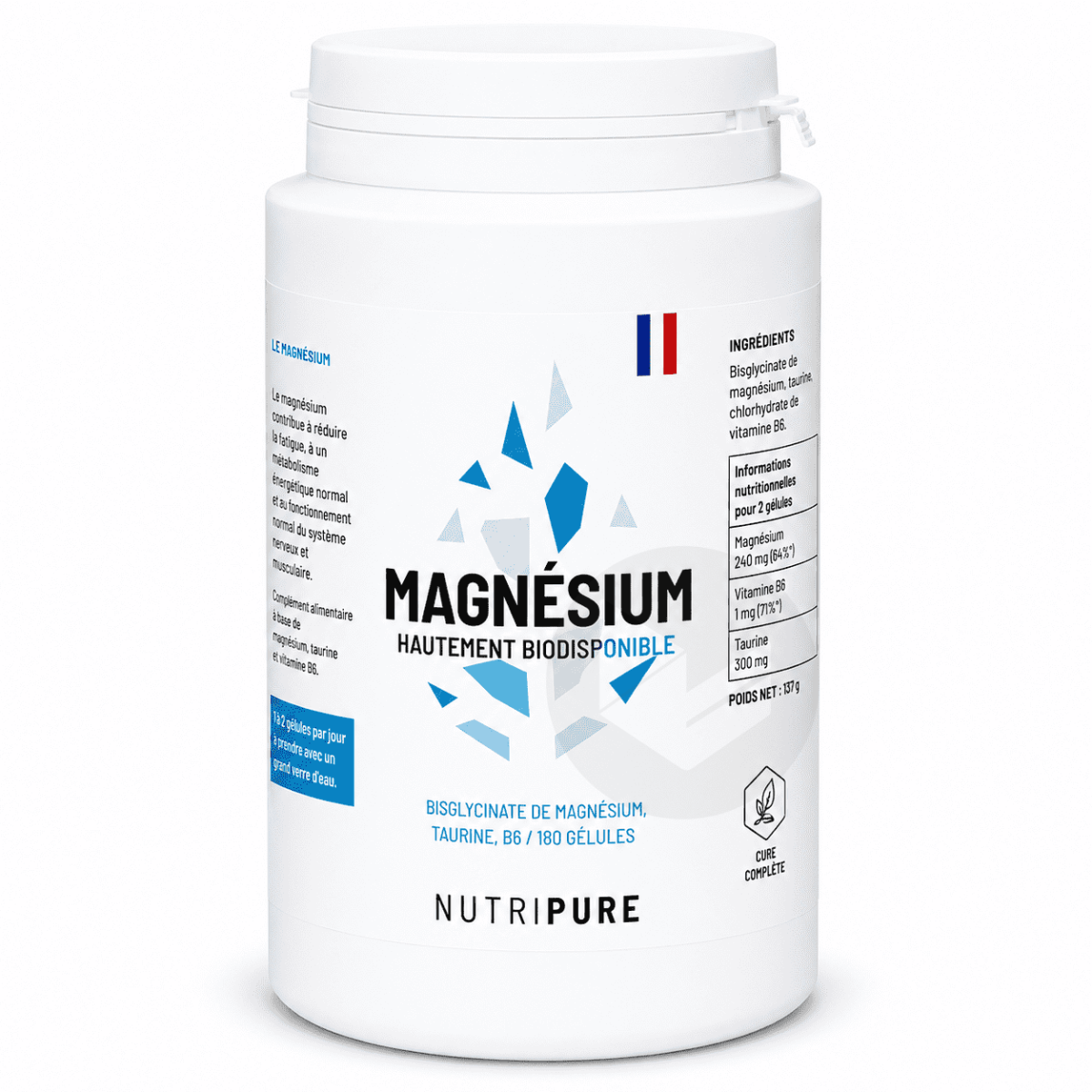 Magnesium Taurine B6 60 gélules