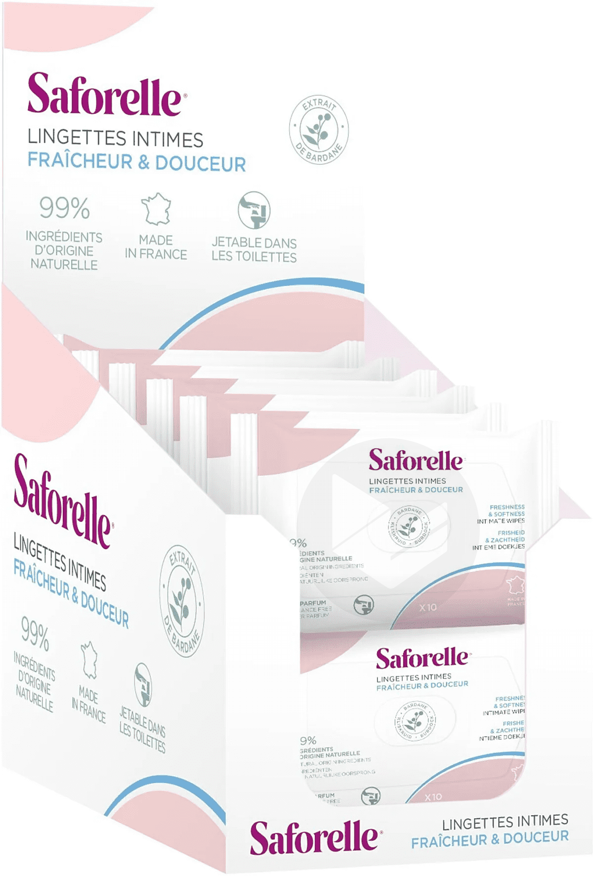 Lingettes Intimes Pocket Flushables 10 sachets