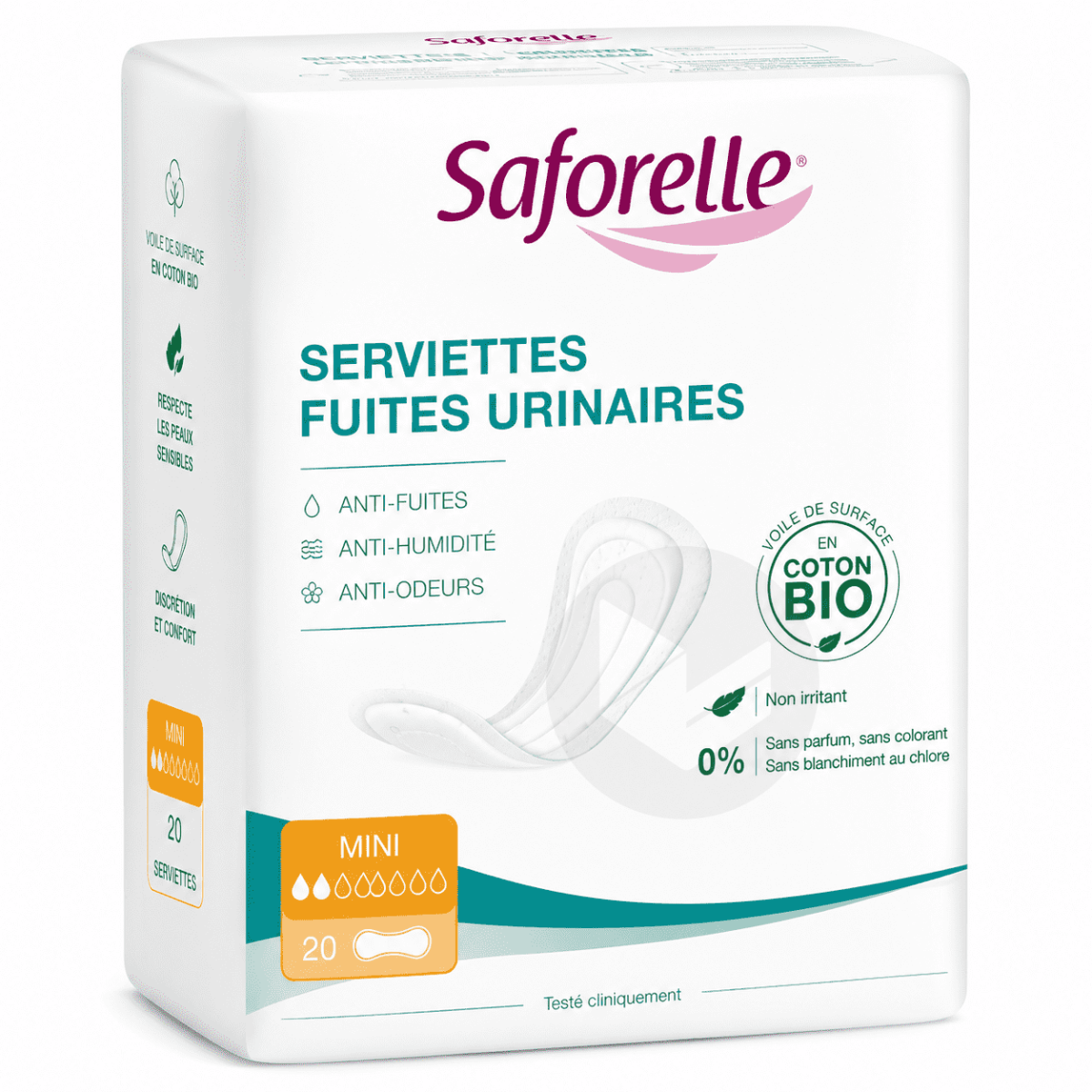 Serviettes fuites urinaires Mini x20