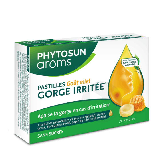 PASTILLES GORGE IRRITEE SANS SUCRES (GOÛT MIEL) x24