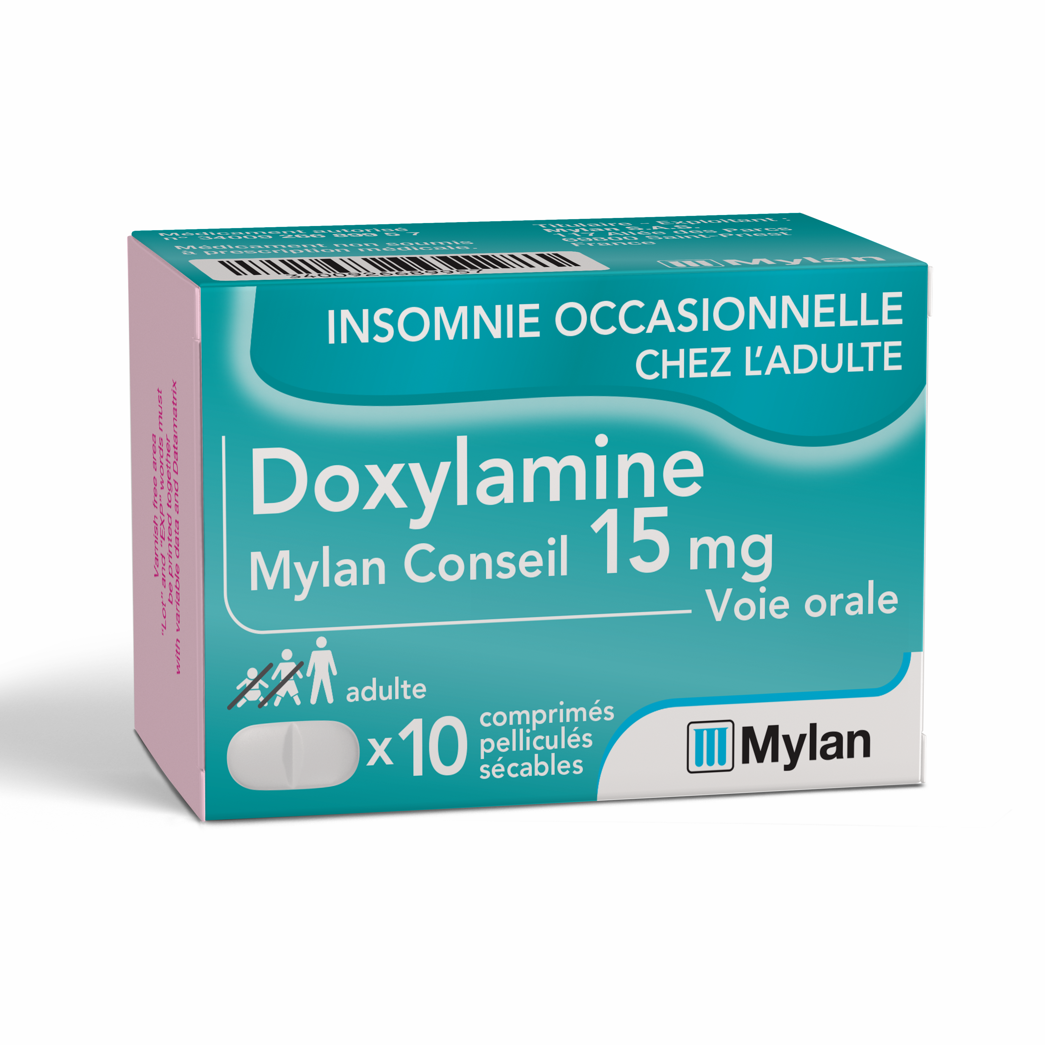 DOXYLAMINE 15mg 10 comprimés