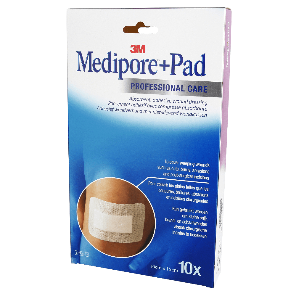 MEDIPORE+ PAD Pans adhésif stérile avec compresse 10x15cm B/10