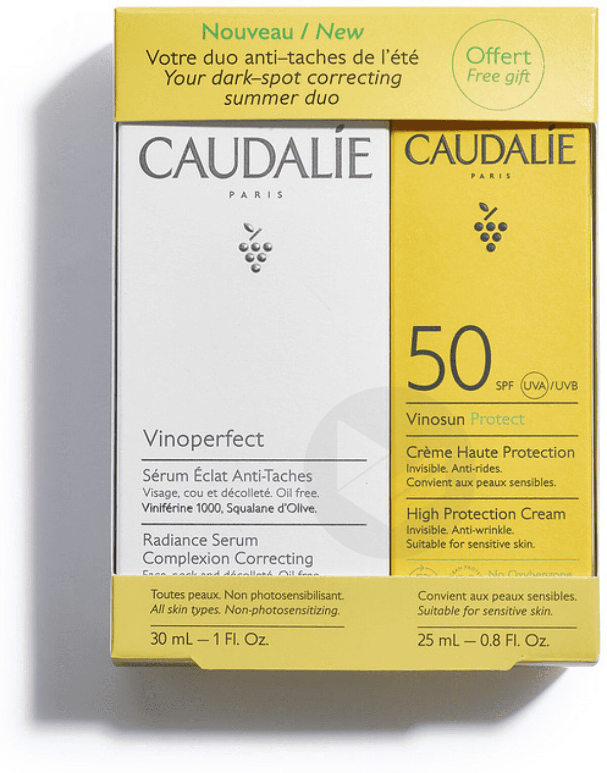 Coffret Sérum Vinoperfect Sérum Éclat Anti-Taches 30ml & Crème Haute Protection Solaire SPF50