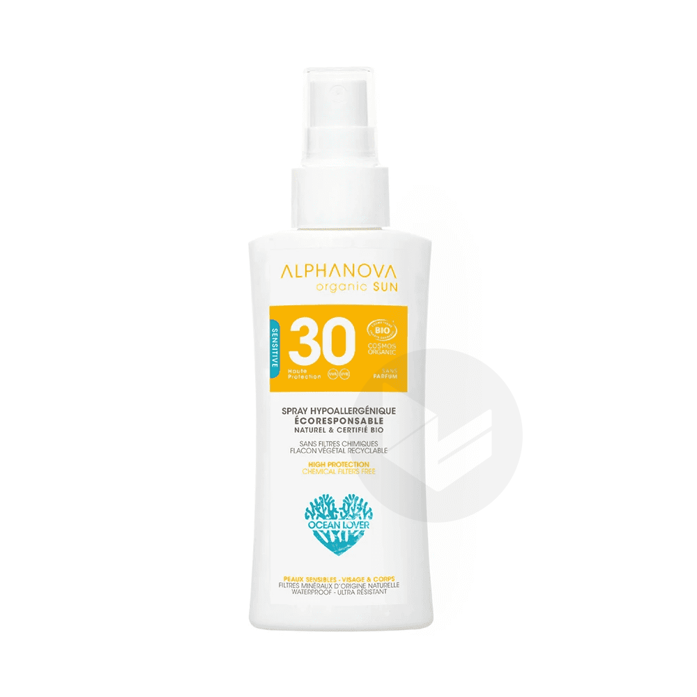 Crème solaire hypoallergénique format voyage SPF30 90g