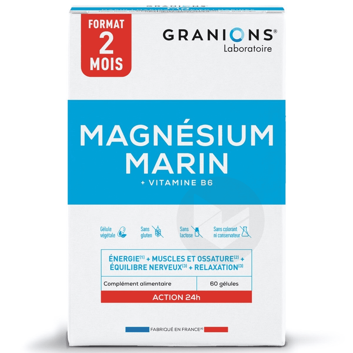Magnésium marin gélule 200 mg x60