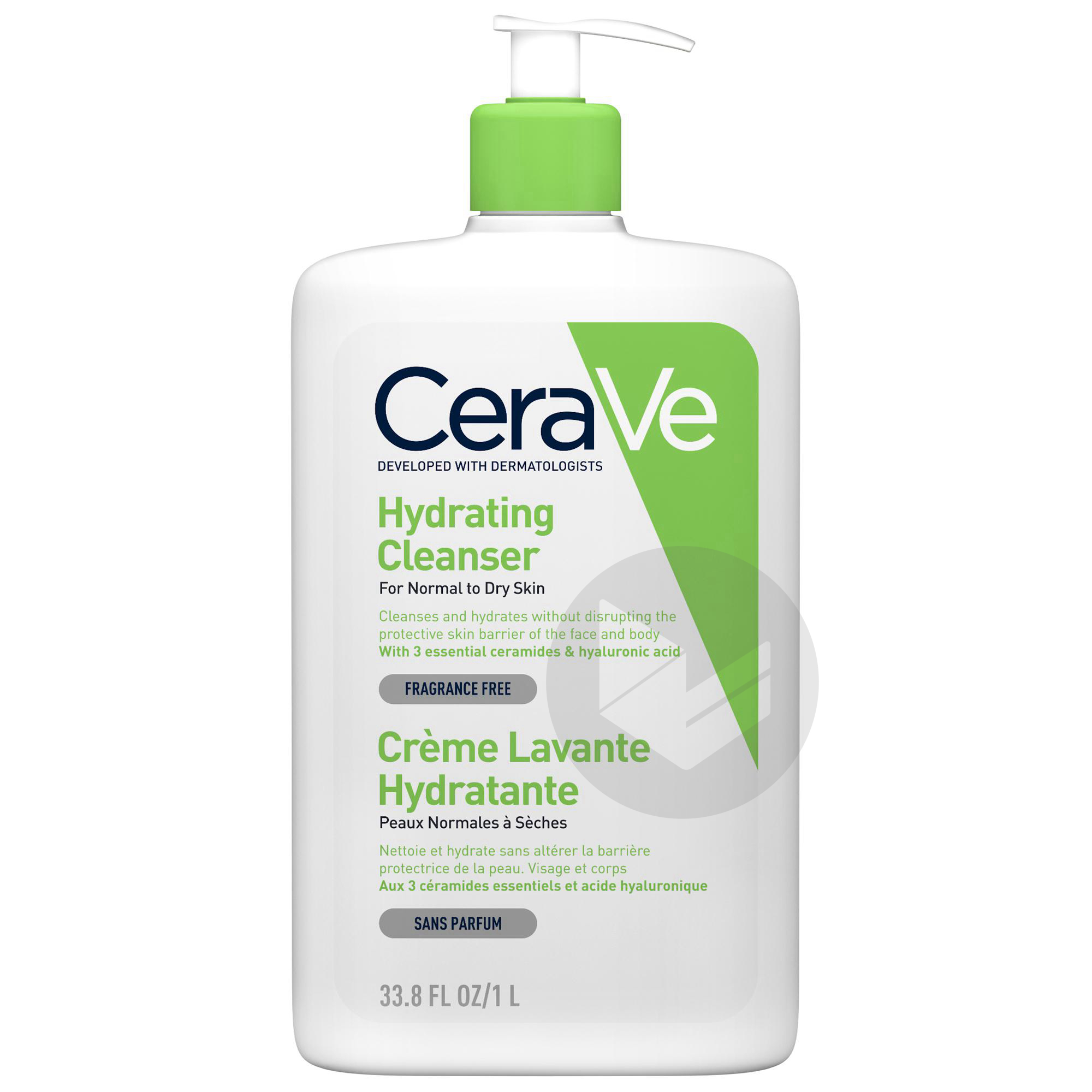 Crème Lavante Hydratante visage et corps pour les peaux sèches à très sèches 1L