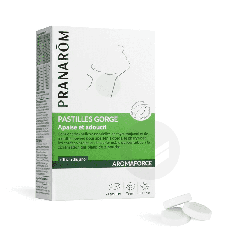 Aromaforce Pastilles gorge au Thym thujanol x21