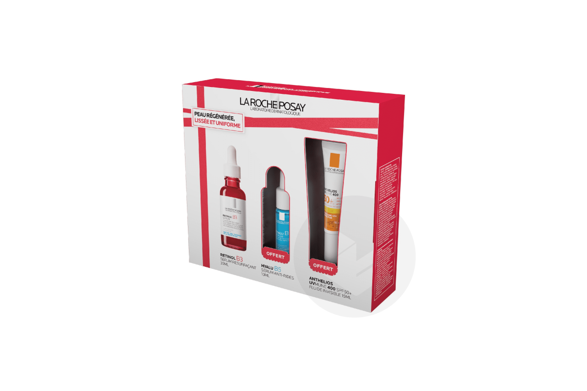 Coffret Retinol B3 : Hyalu B5 Suractivé et Anthelios fluide offerts