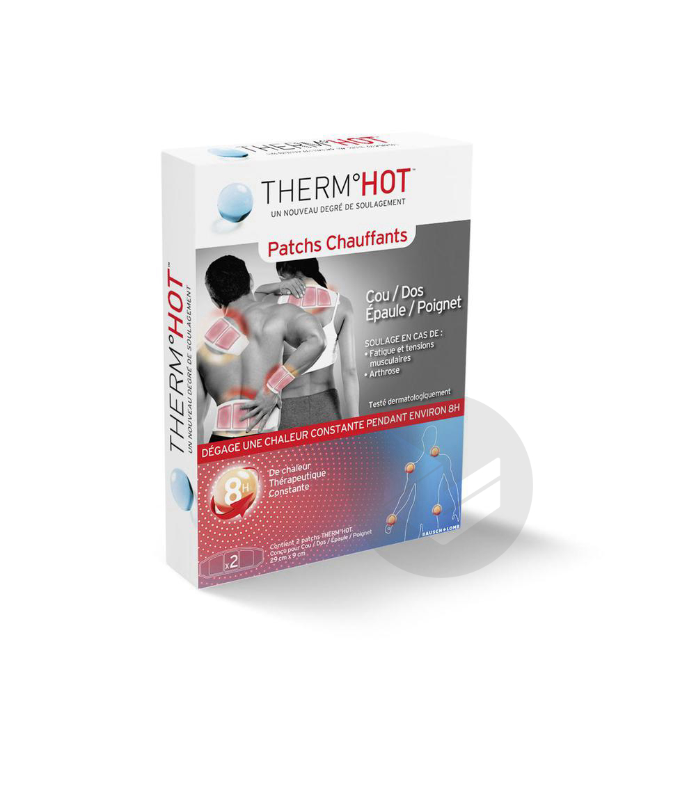 ThermHot 3 Patchs Chauffants Cou/Dos/Epaule/Poignet+1 Offert