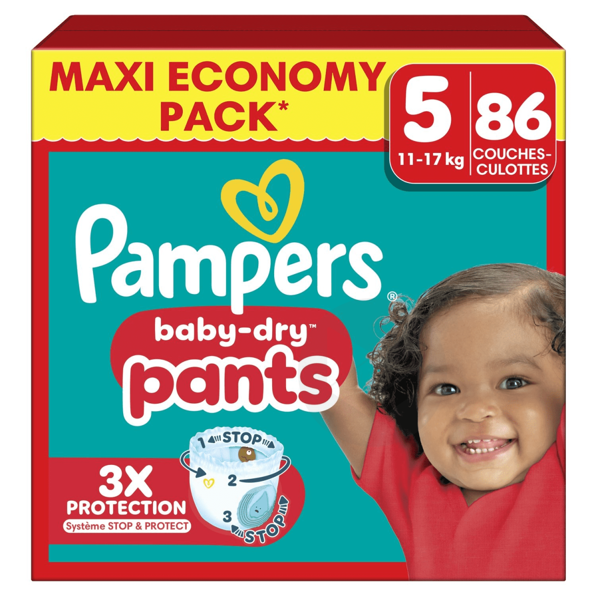 Couches Culottes Bébés Baby-Dry 11-17kg Taille 5 x86