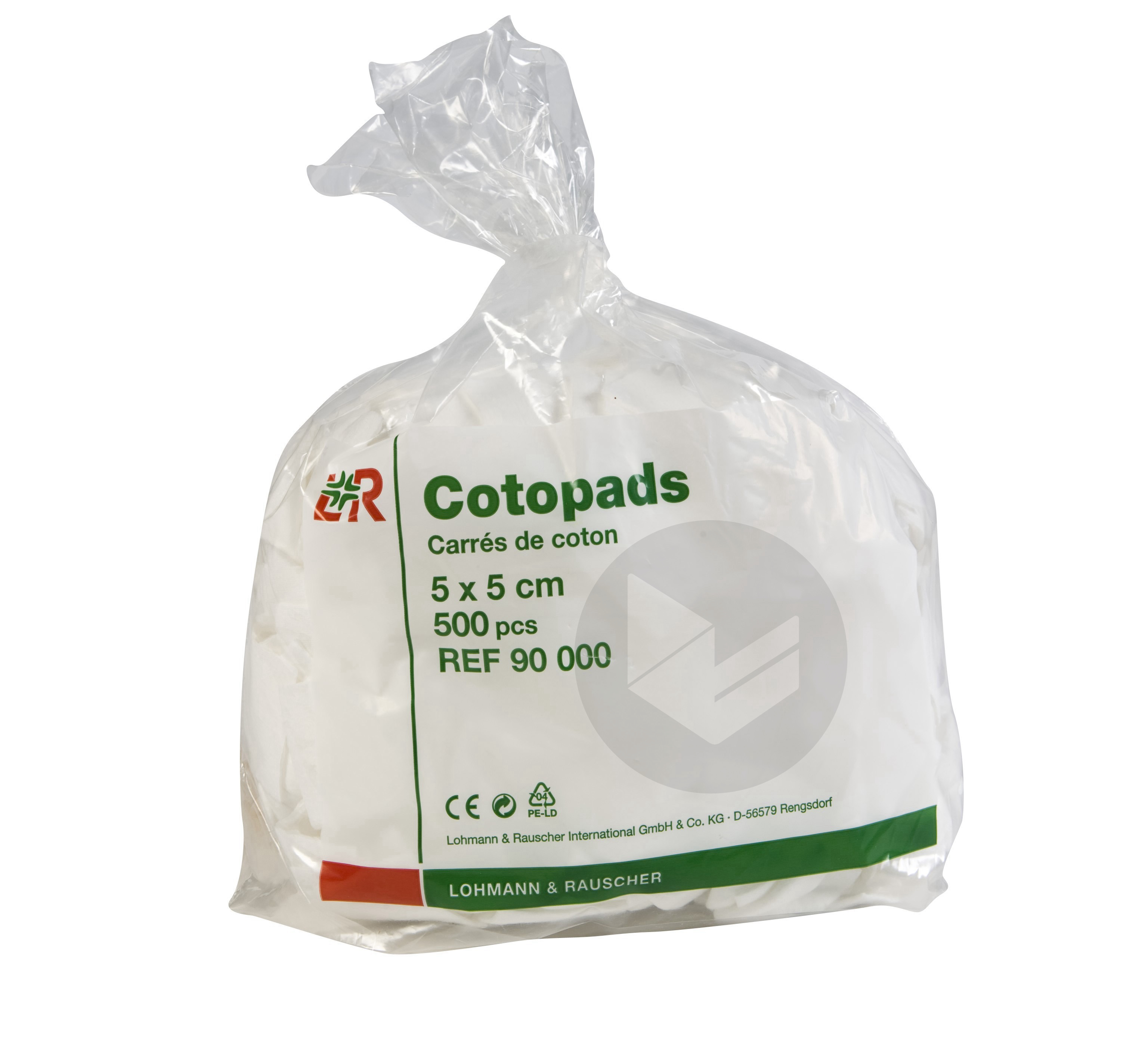 COTOPADS Coton démaq carré Sach/500