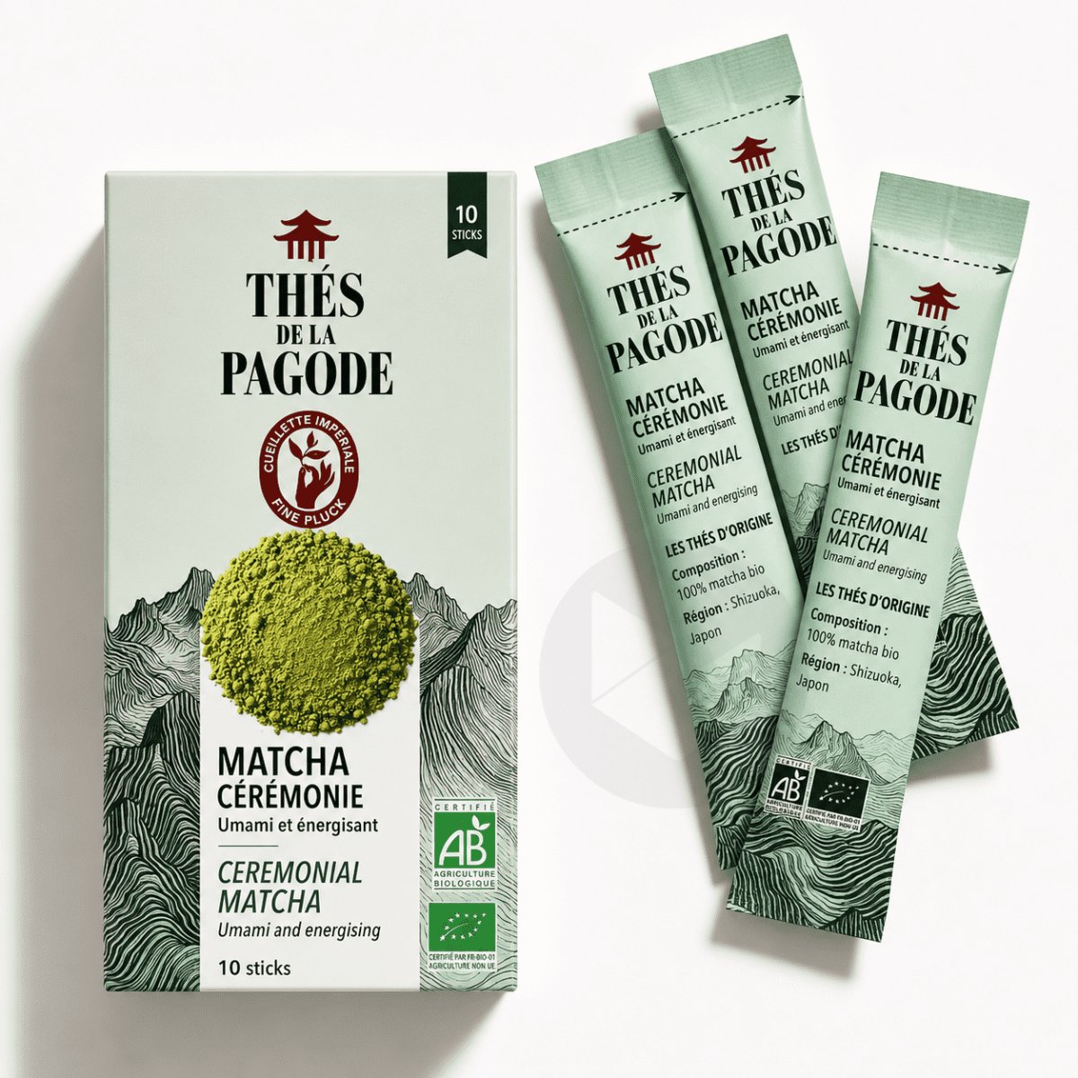Thé Matcha cérémonie Bio du Japon 10 sticks